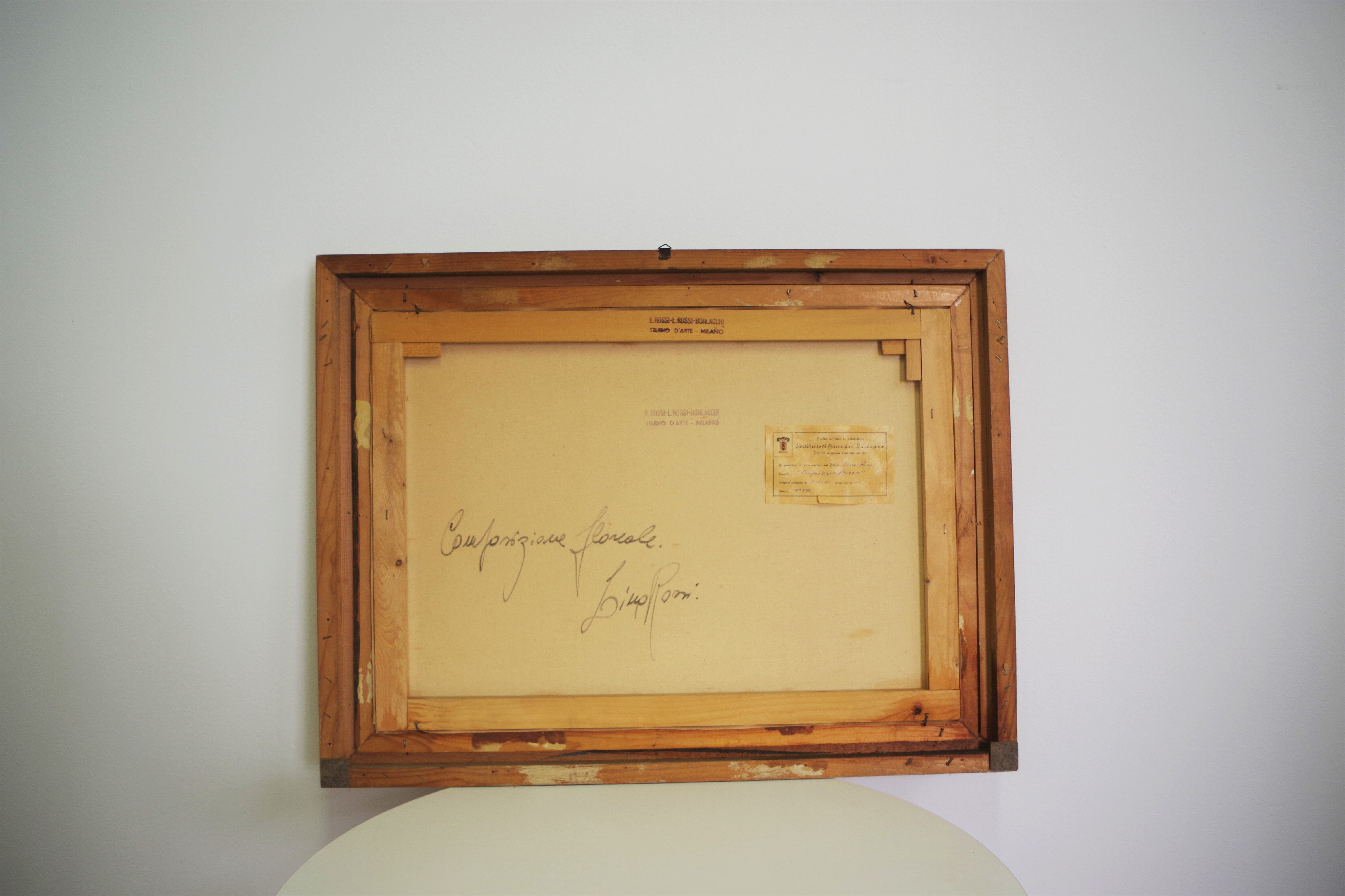 Floral arrangement painted by Lina Rossi, 1930s