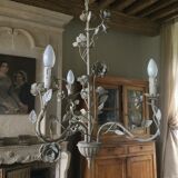 Lustre 3 branches en fer patiné