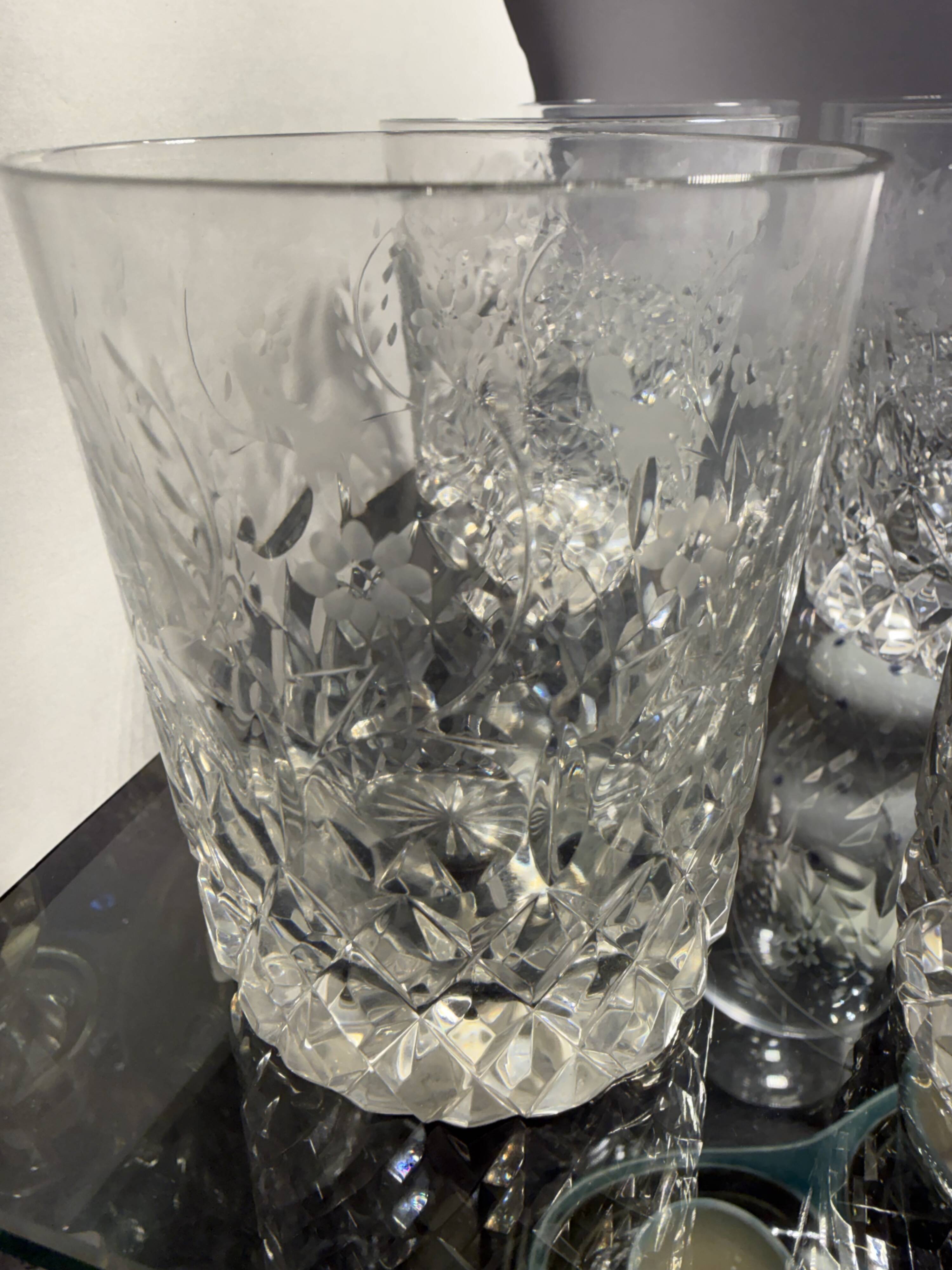 6 verres à Whisky en cristal