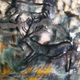 Glazed ceramic cup – Deer in the forest – Incised decoration and free form