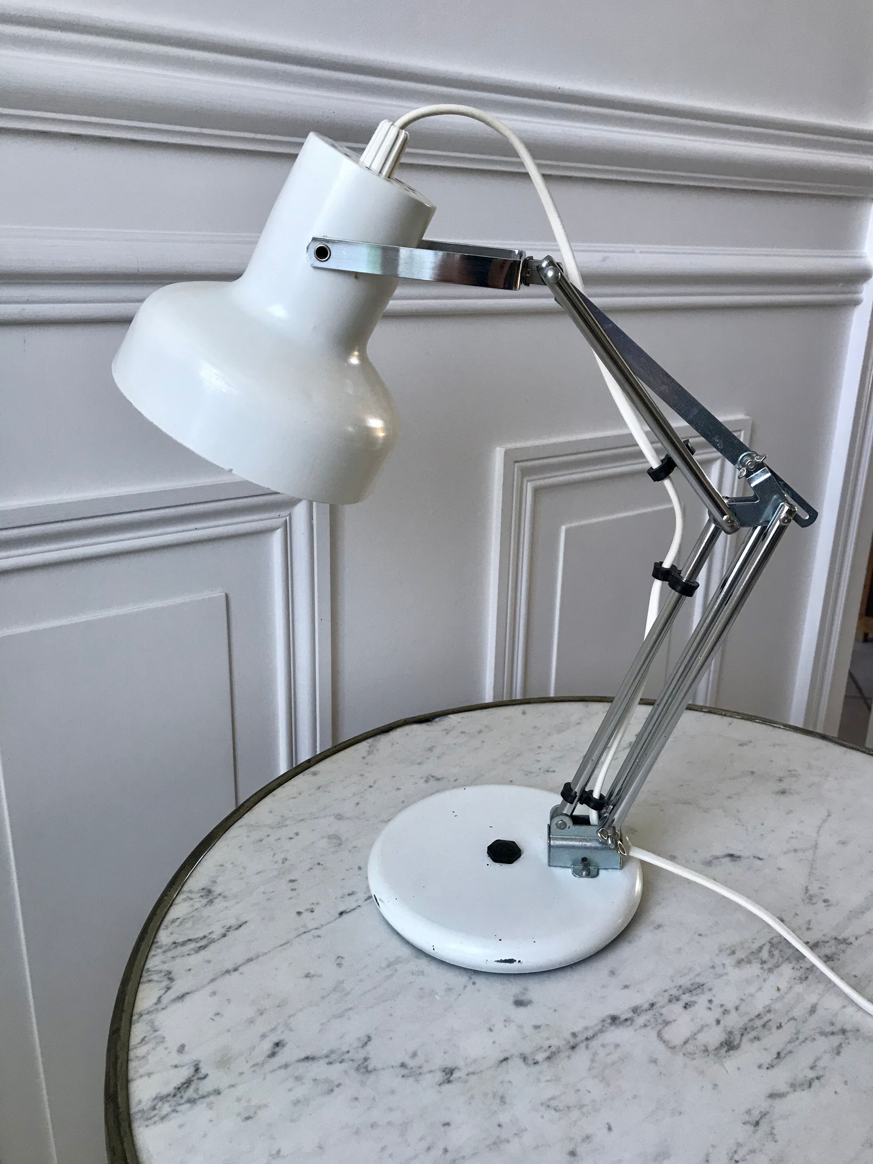 Desk lamp / articulated bedside aluminor 60s-70s