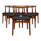 Chaises de salle à manger en teck danois des années 1960 modèle 112 par Erik Wørts pour Vamo Sønderborg – ensemble de 6