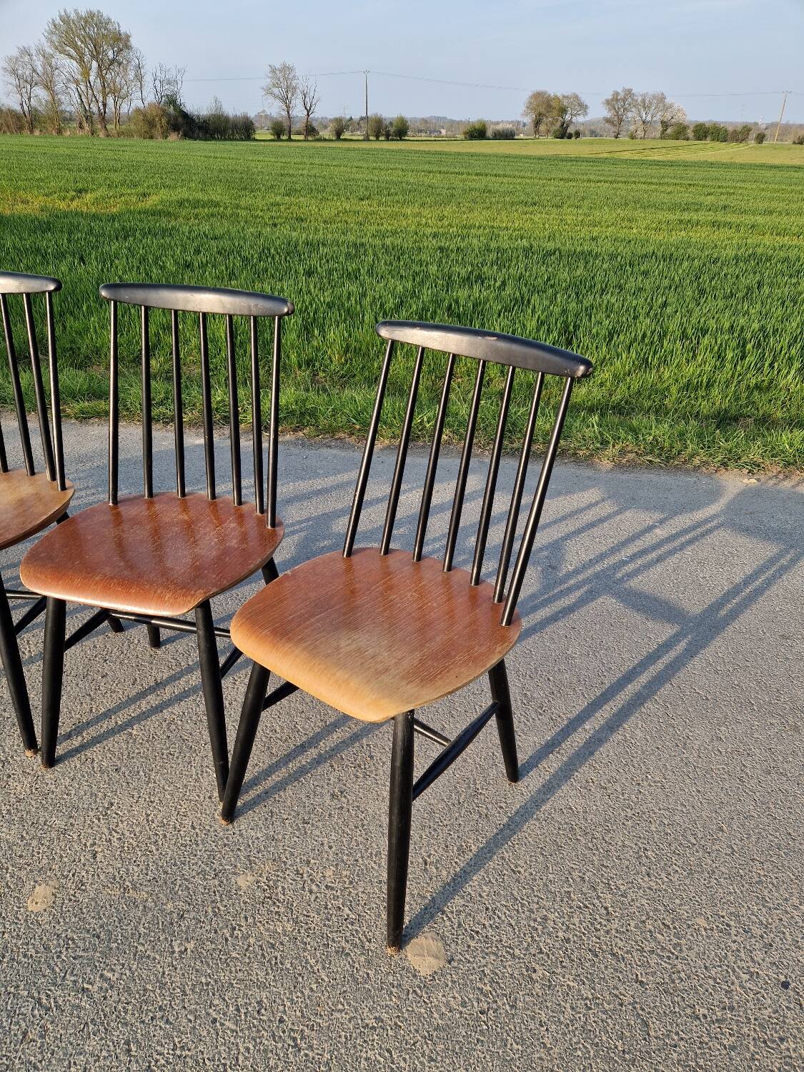 Set of 6 Fannett Scandinavian chairs by Ilmari Tapiovaara 1960.