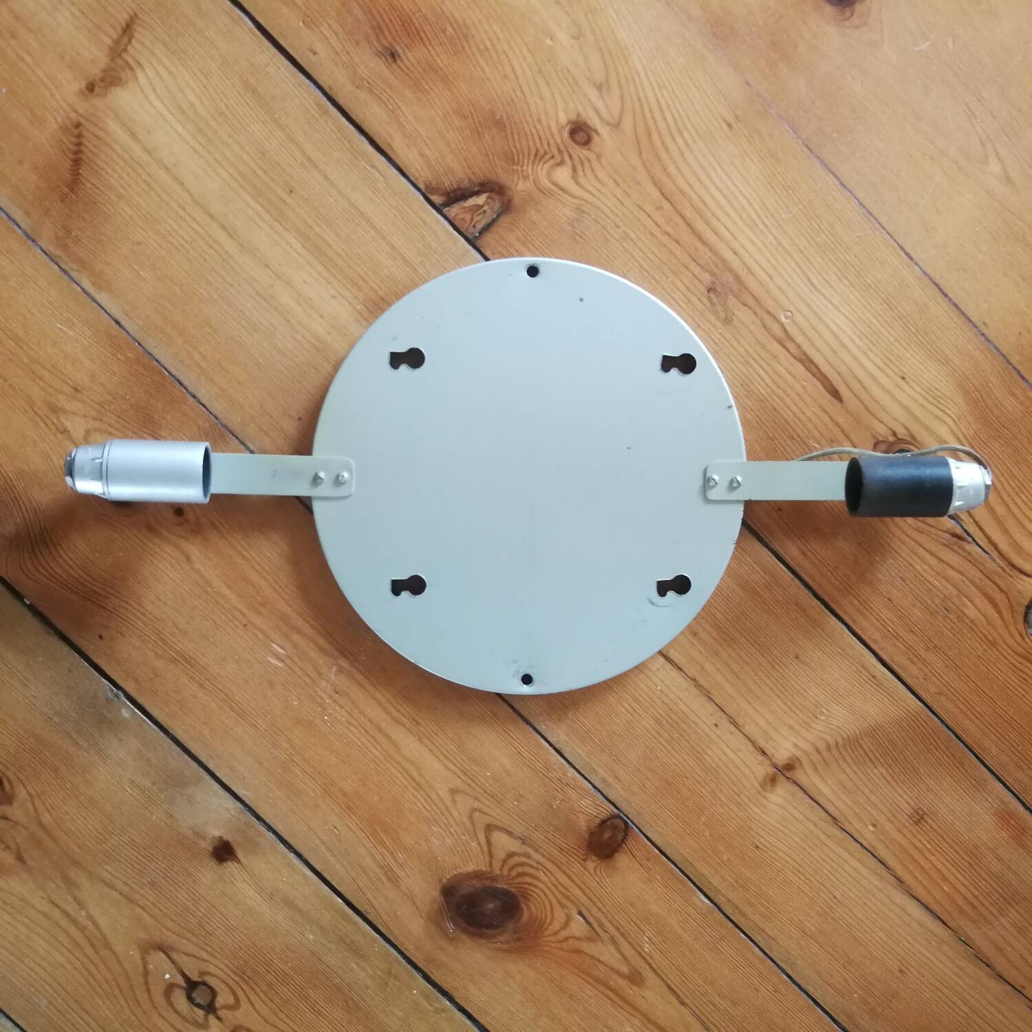 Large vintage design wall light in stainless steel chrome from the 70s