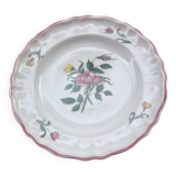 Old earthenware soup plate from Moustiers signed M Blanc.