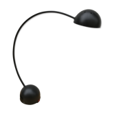 Lampe de bureau Brama modèle Canegrate en métal noir laqué