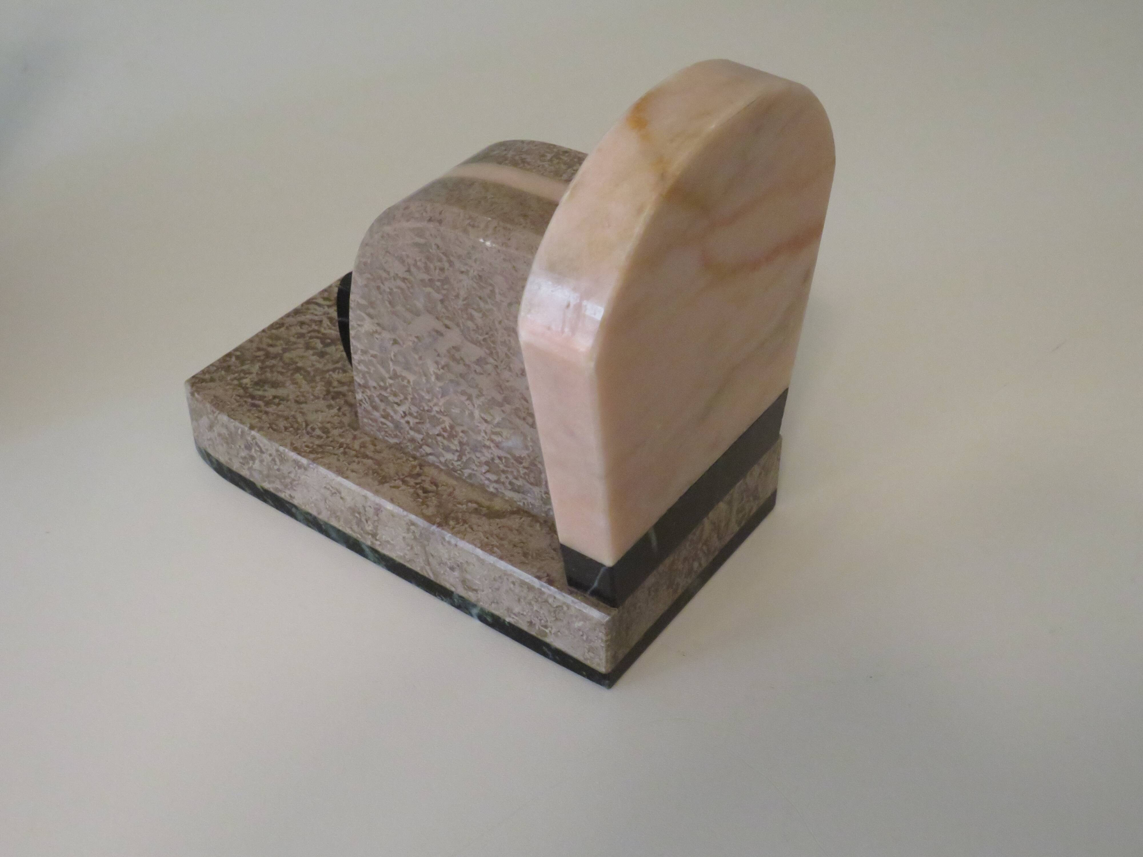 Pair of Art Deco marble bookends from the 1930s