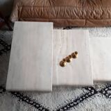 3 tables gigognes in travertine 70s