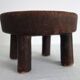 Tabouret Africain ancien en bois baoulé, Côte d'Ivoire