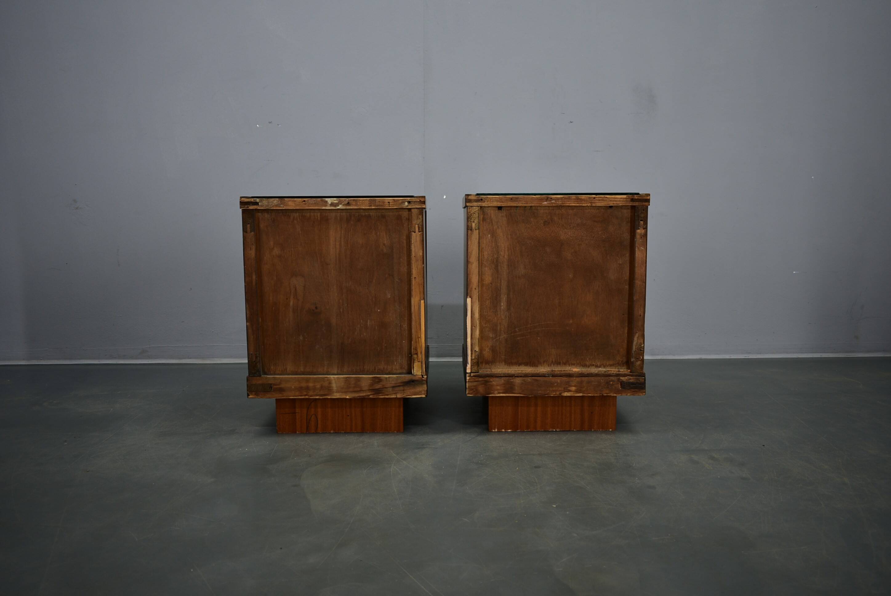 1938s pair of Art Deco bedside tables, Czechoslovakia