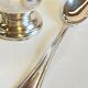 Vintage Silver-Plated Metal Egg Cup and Spoon for Birth