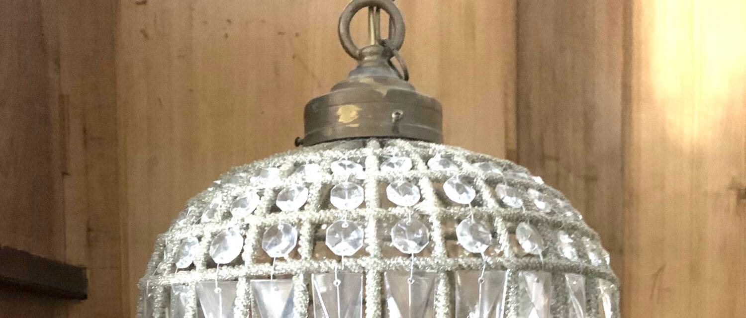 Antique crystal chandelier
