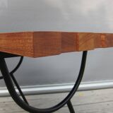 Table basse portique 1950 bois métal