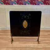 Metal fireplace screen from the period.