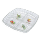 Vintage 1950s compartmentalized glass appetizer tray