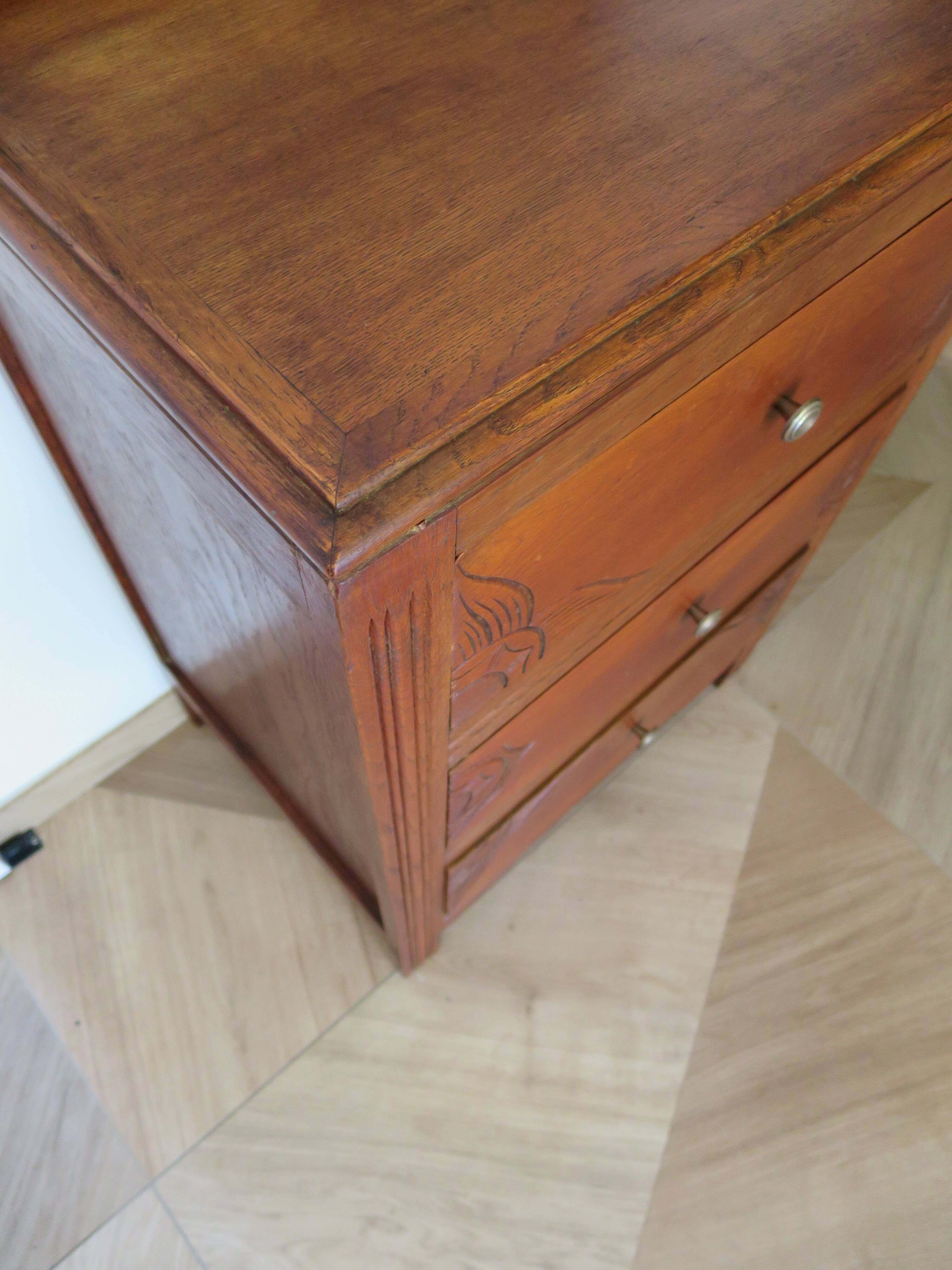 Vintage - Belle commode Art déco -3 tiroirs - Années 40