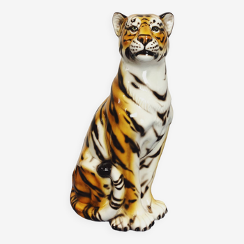 Statue de tigre en céramique
