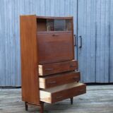 Vintage Secretary in Oak France 1950