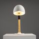 Egon Hillebrand desk lamp in white metal with brass accents