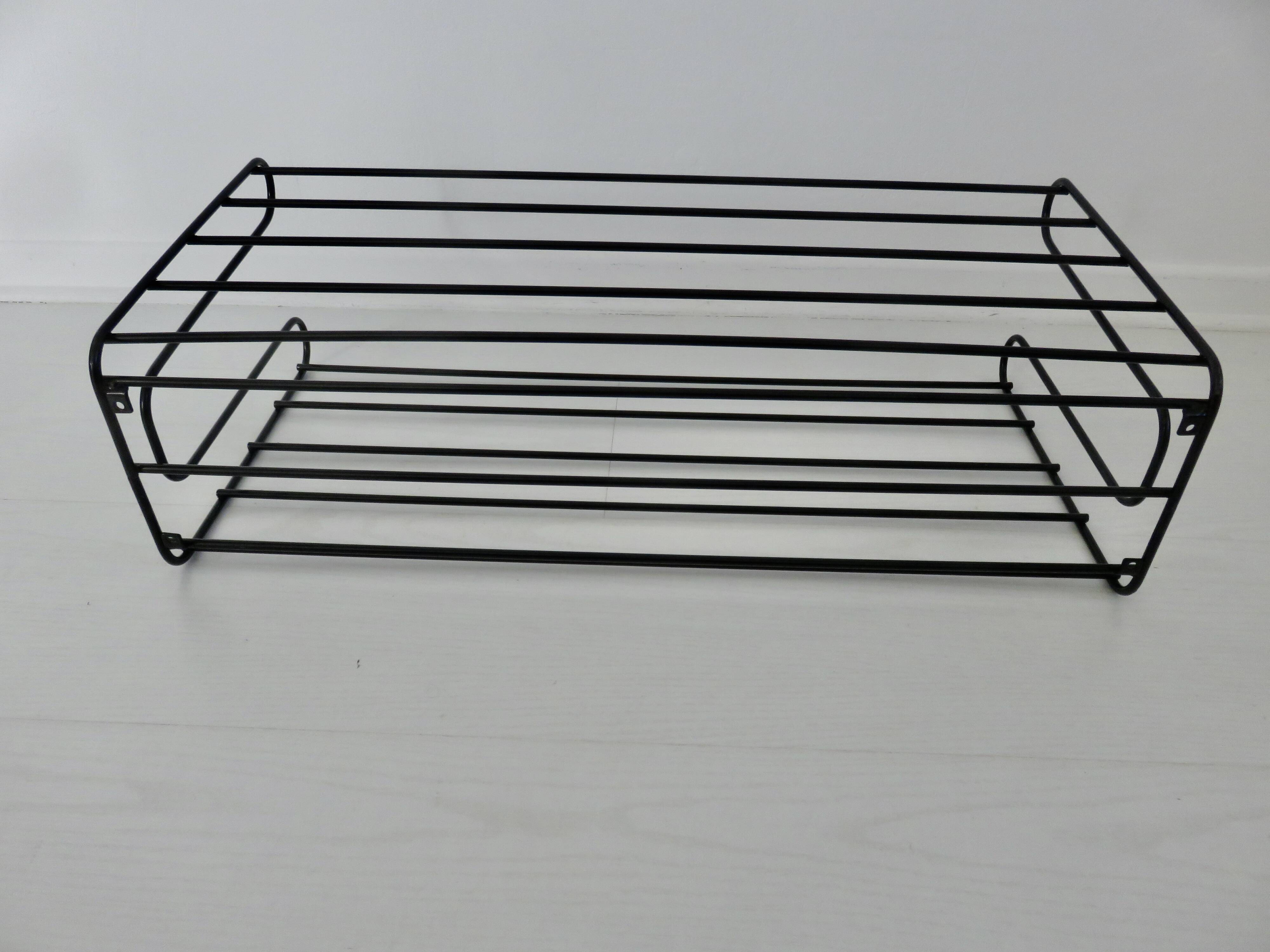 Etagère murale ikea, métal noir, 1980