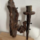 Wooden candlestick