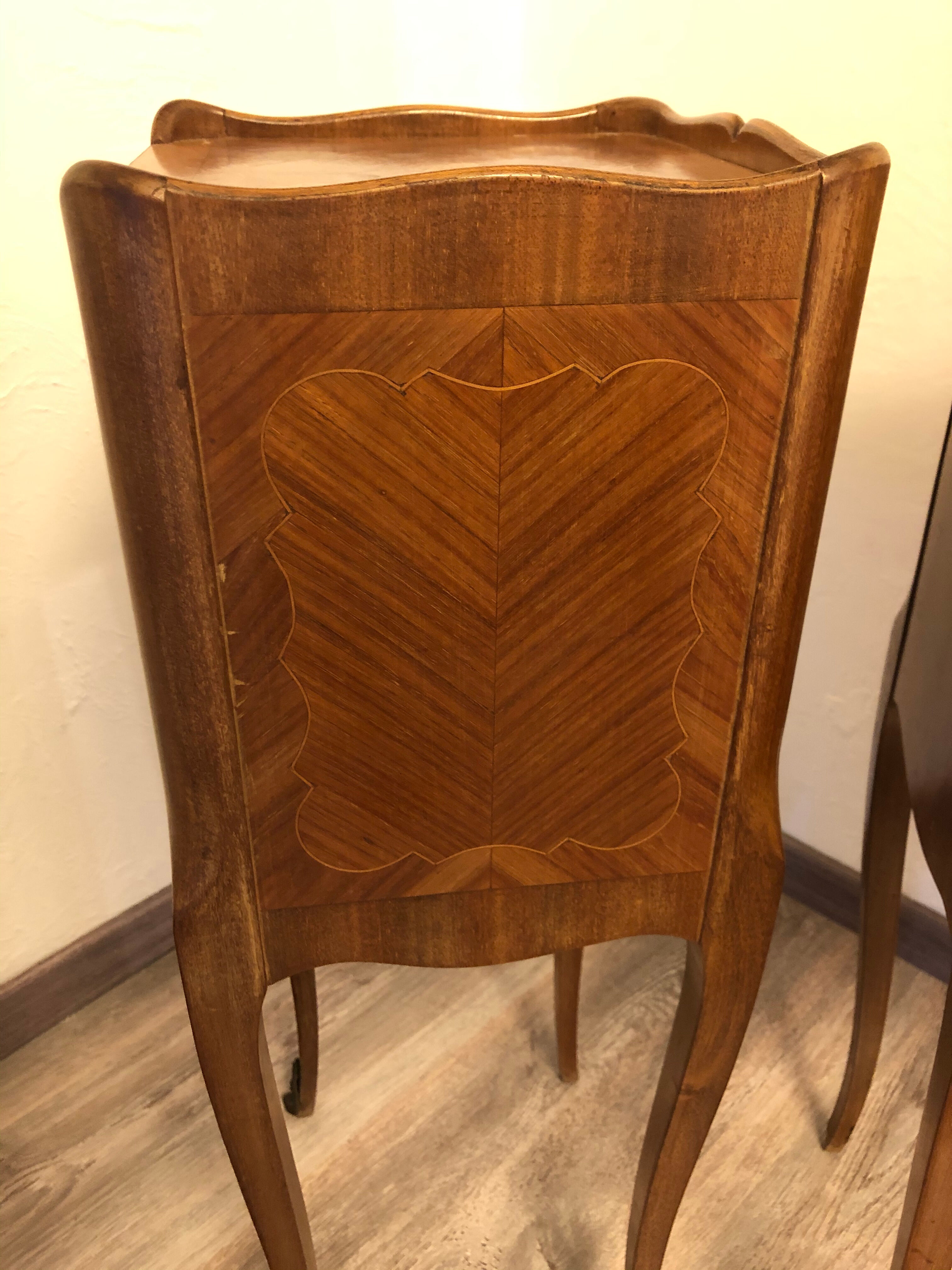 Pair of bedsides Louis XV rosewood marquetry