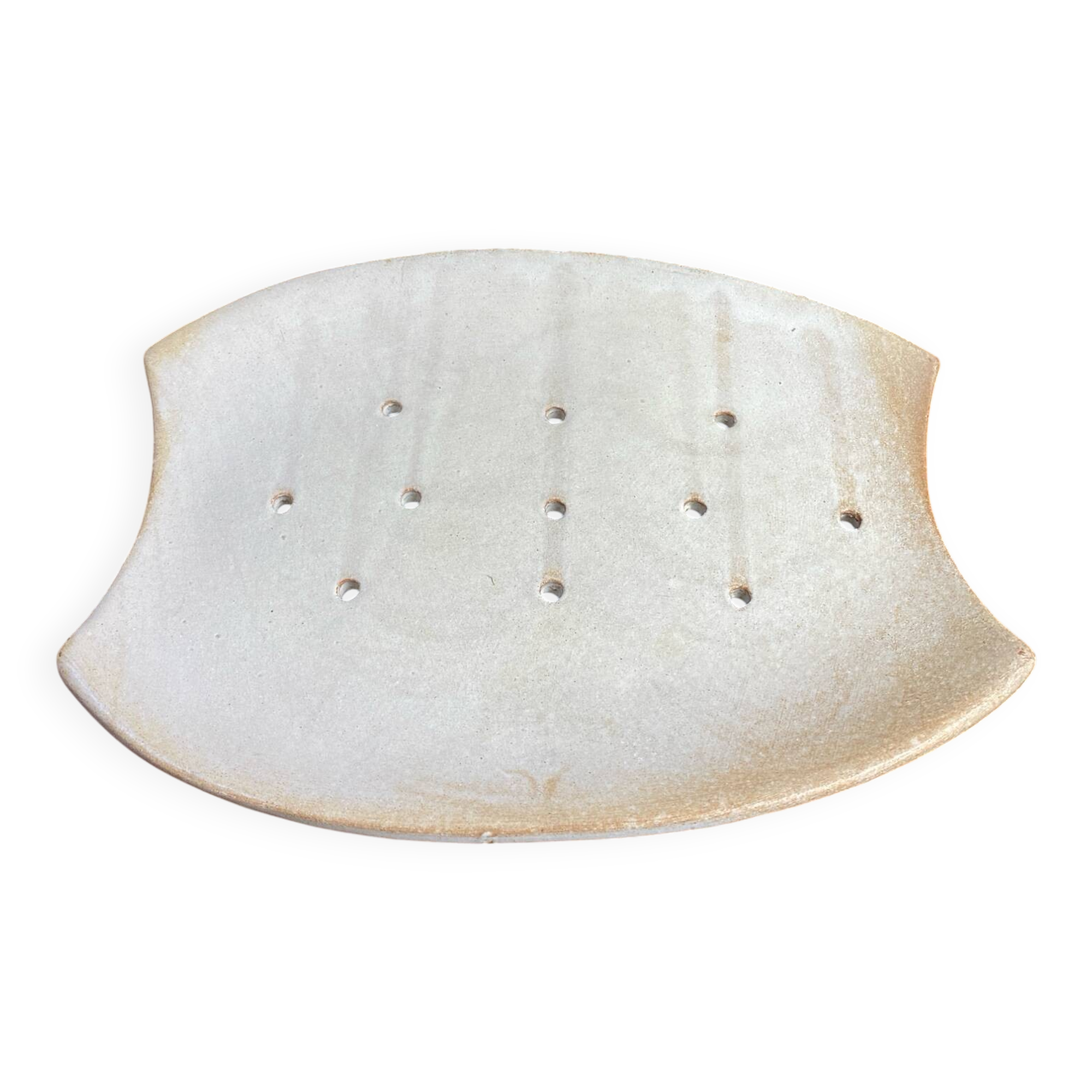 Glazed stoneware asparagus dish