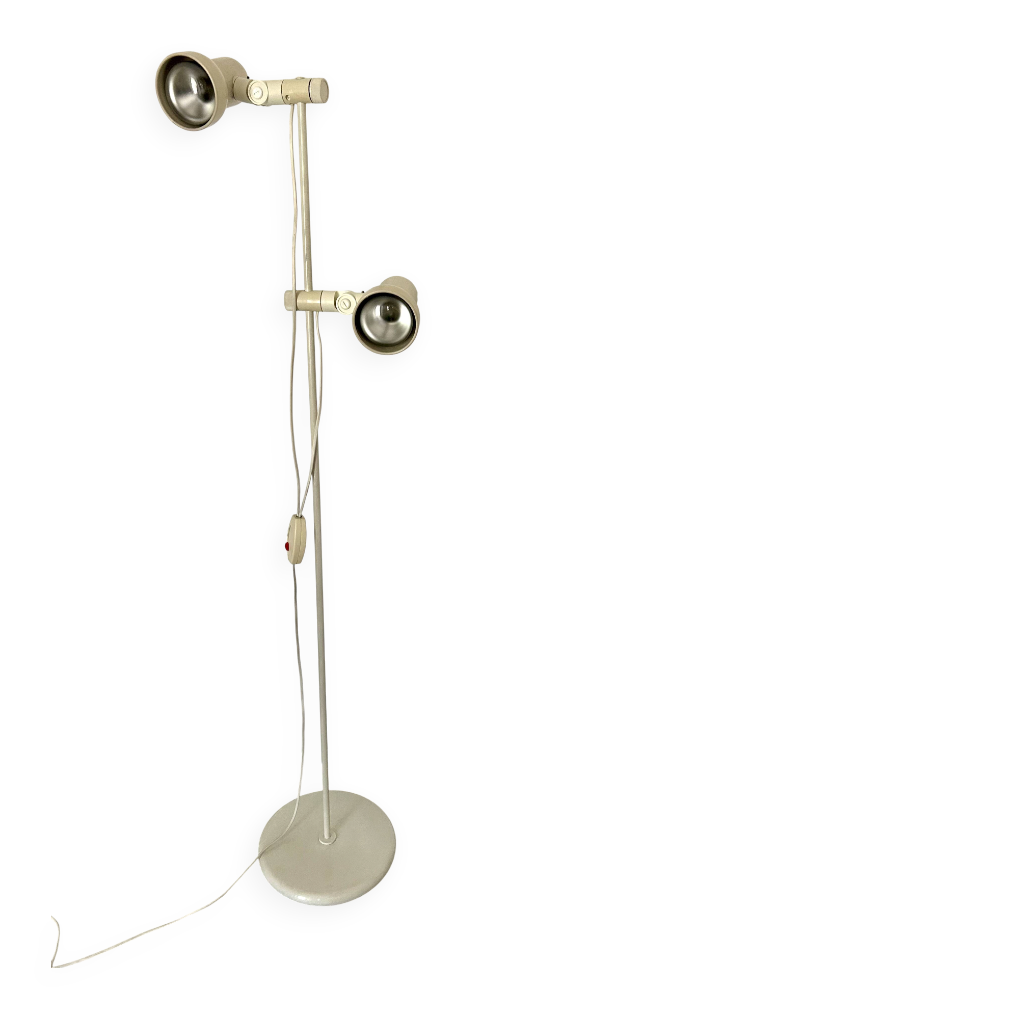 Vintage floor lamp with double spots Hudstadt Leuchten 1980