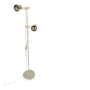 Vintage floor lamp with double spots Hudstadt Leuchten 1980