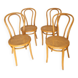Four cane bistro chairs