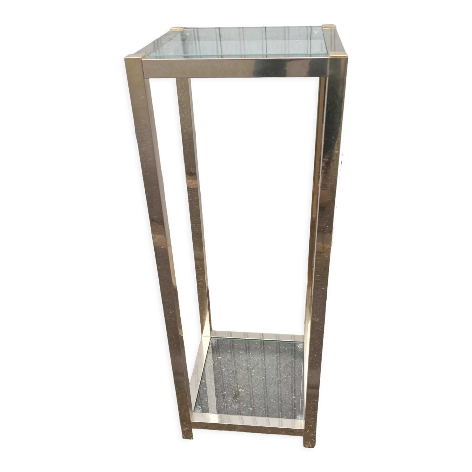 Vintage metal and glass column