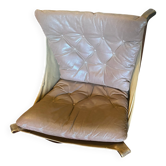 Fauteuil cuir et bois Danois Thams Kvalitet