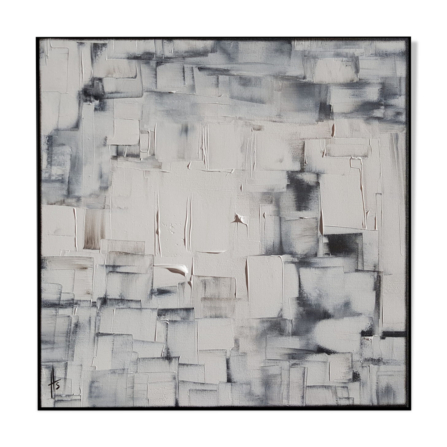 Abstract painting painting "black or white"