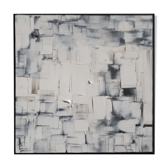Tableau peinture abstraite "black or white"