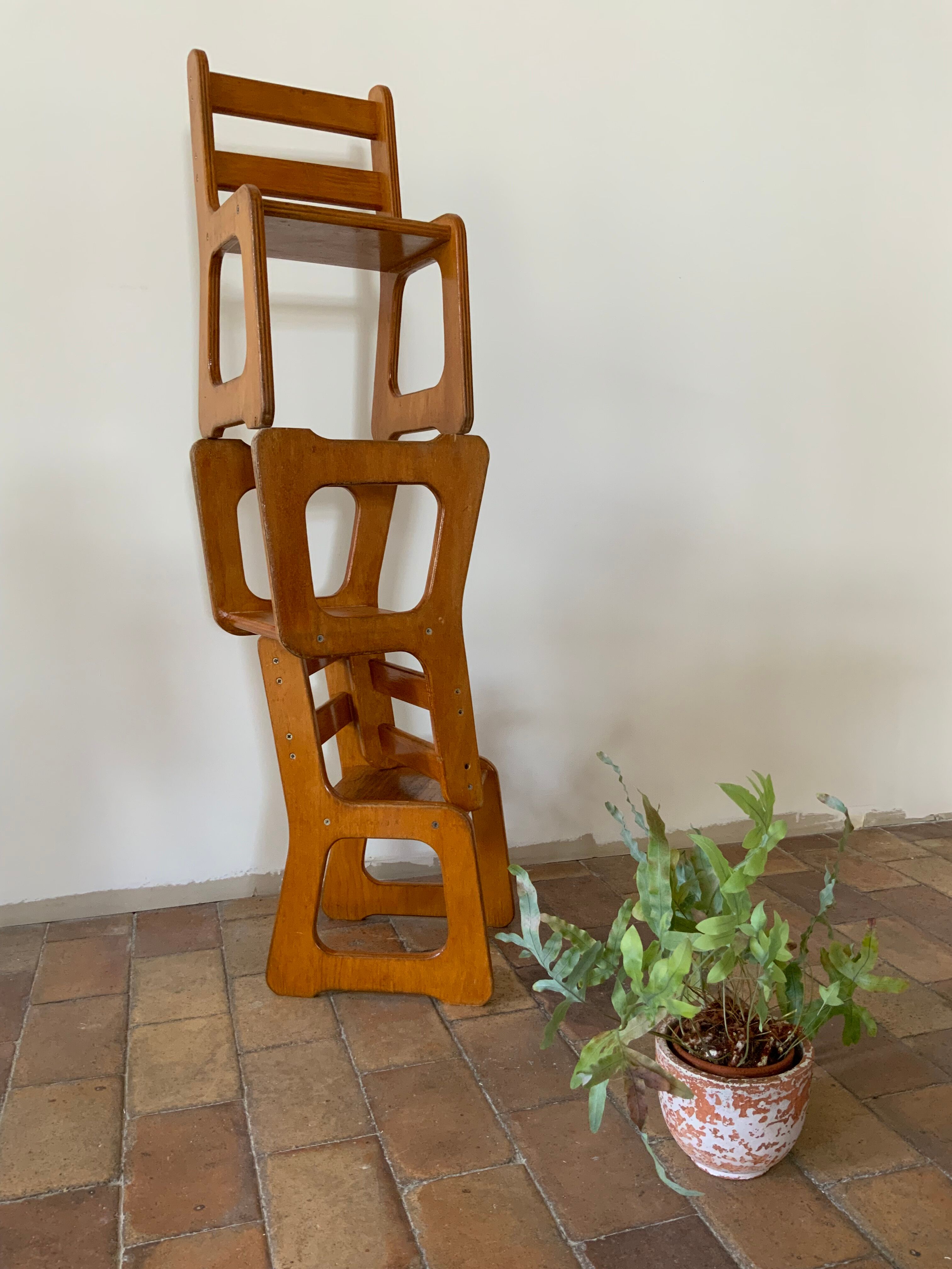 Vintage sled children's chair