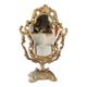 Pivoting Psyche Makeup Mirror. Baroque/Rocaille Style. Bronze. Dim 31 x 20 cm