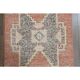 Orange Brown Turkish Vintage Handmade Oushak Wool Runner Rug 87x237