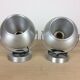 Set of 2 wall lamps eyeball brushed aluminum 70s space age