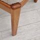 Fauteuil, bois de teck, laine