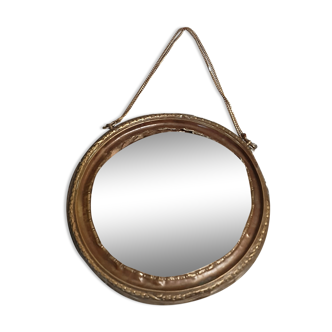 Old brass mirror