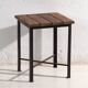 Vintage industrial stool made of pine wood and iron – Central Europe, circa 1950