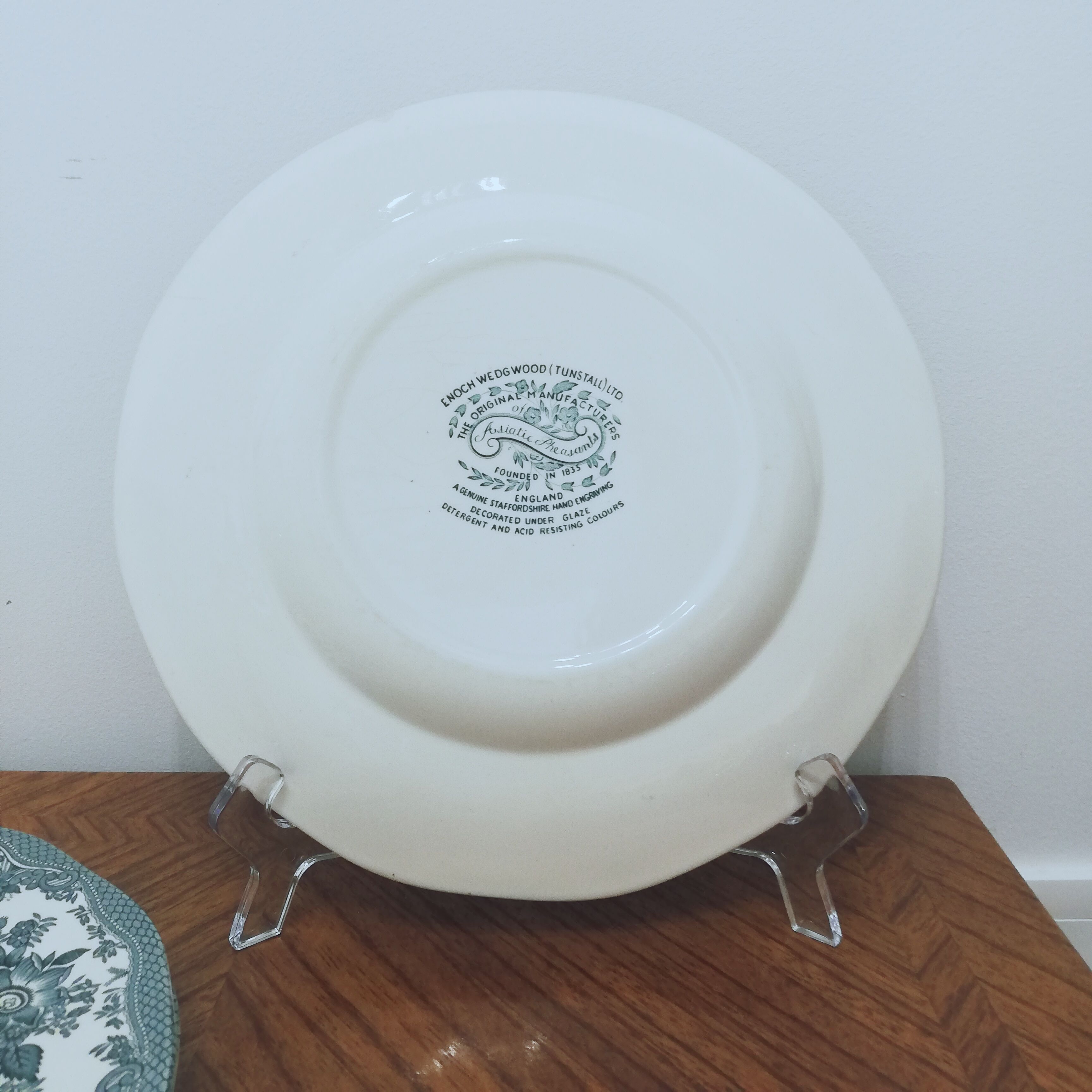 6 earthenware plates Enoch Wedgewood décor "asiatic pheasants"