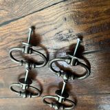 4 regency handles in old iron