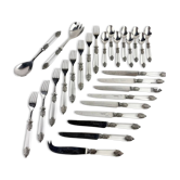 Partie de menagere en métal argenté ,plexiglass et inox