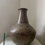 Large stoneware lamp base vase, 1970s vintage