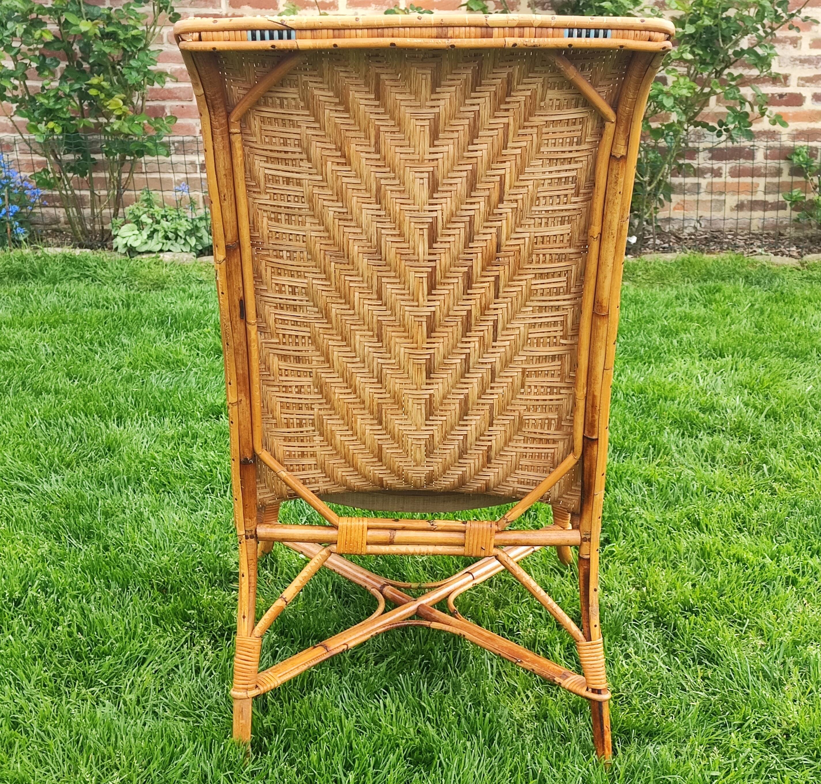 Fauteuil en rotin 60s