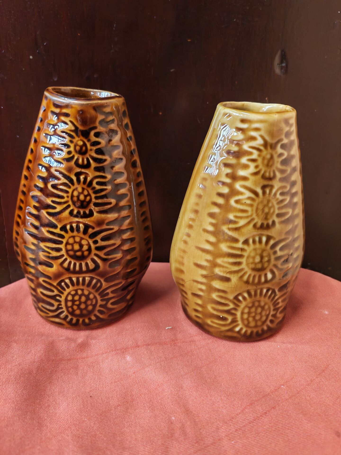 Pair of vases New Look Poland Mirostowice 1970