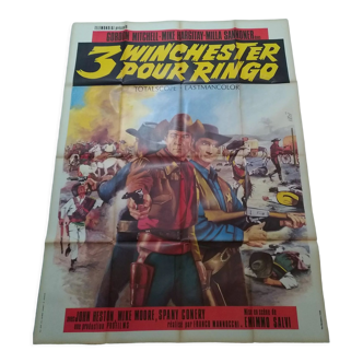 Movie poster folded: Western 3 winchester for Ringo year 1966