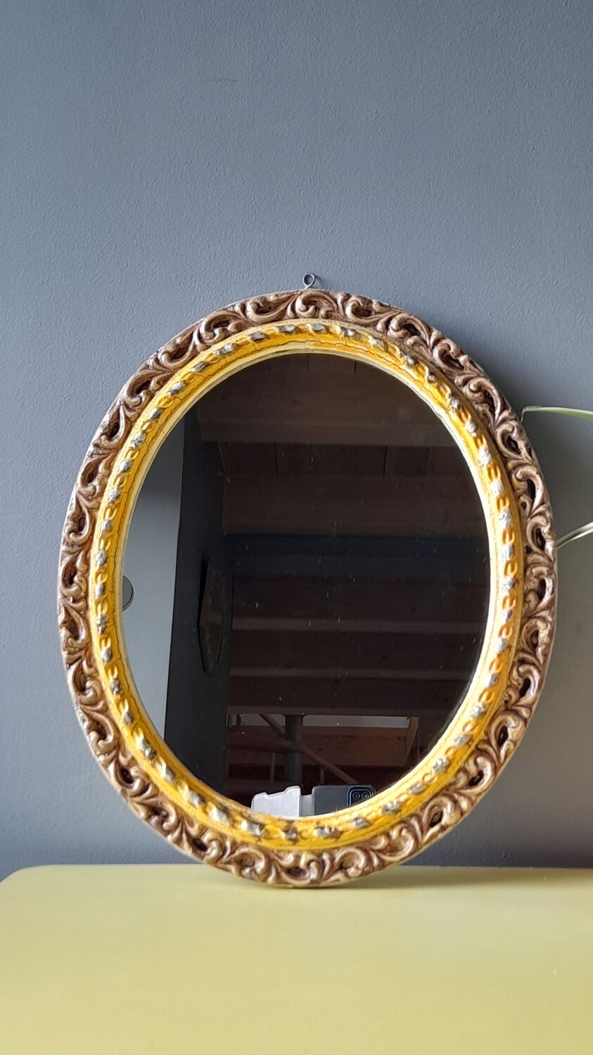 Antique stucco mirror