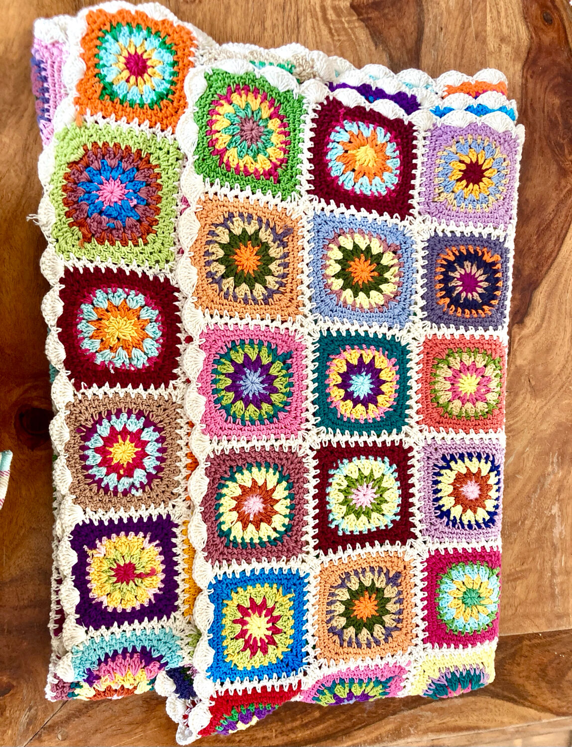 Vintage crochet cover - handmade -